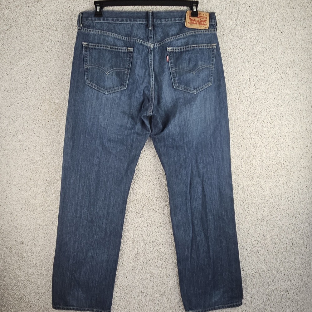 Levis 559 Jeans Men 36x34 Relaxed Straight Blue Medium Wash Denim 100% Cotton - Picture 7 of 9